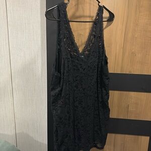 Black lace tank top